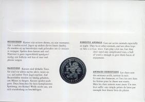 Hollandia 1998. 1Ecu "Háziállatok" érmés, bélyeges borítékon T:1