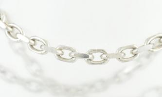 Ezüst (Ag) Férfi nyaklánc. Jelzett. Jó állapotú. nettó: 51 g, h: 51 cm