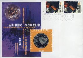 Hollandia 1999. 1Ecu "Űrutazás" érmés, bélyeges borítékon T:1