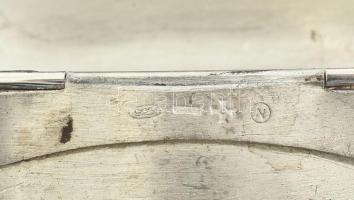 Ezüst (Ag) szivar tartó. Jelzett. Sérülésekkel. nettó: 142 g, 13x6x2 cm