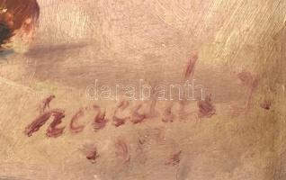 Szeredás Jenő (1914-2004): Csendélet almákkal. Olaj, falemez. Jelzett. Hátoldalán autográf feliratta...