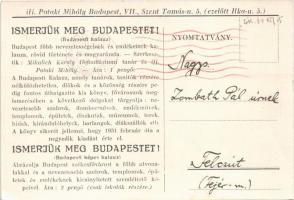 Kiskőrös, Petőfi szülőháza. Ismerjük meg Budapestet! reklám hátoldalon, Ifj. Pataki Mihálynál