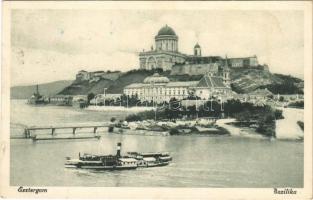 1929 Esztergom, Bazilika, gőzhajó, híd