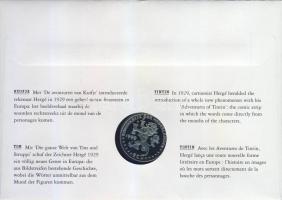 Hollandia 1999. 1Ecu "Tintin" érmés, bélyeges borítékon T:1