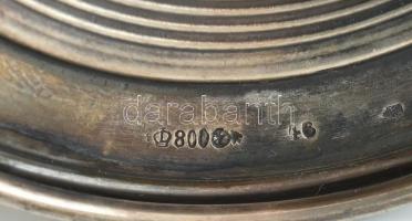 Ezüst (Ag) Gyertyatartó. Jelzett. Jó állapotú. nettó: 85 g, m: 14 cm