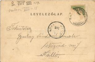 1905 Balassagyarmat, M. kir. honvédlaktanya. Darvai Armin kiadása (Rb)