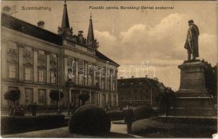 1928 Szombathely, Püspöki palota, Berzsényi Dániel szobor. Dukesz Jenő kiadása (EK)