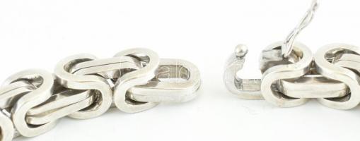 Ezüst (Ag) Bizánci mintás király nyaklánc. Jelzett. Jó állapotú. nettó: 403 g, h: 65 cm