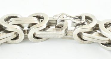 Ezüst (Ag) Bizánci mintás király nyaklánc. Jelzett. Jó állapotú. nettó: 403 g, h: 65 cm