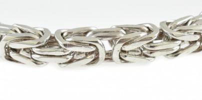 Ezüst (Ag) Bizánci mintás király karlánc. Jelzett. Jó állapotú. nettó: 72,5 g, h: 25 cm