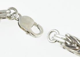 Ezüst (Ag) Bizánci mintás király karlánc. Jelzett. Jó állapotú. nettó: 72,5 g, h: 25 cm