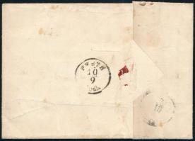 1857 3kr type III with nice margins on domestic cover 1857 3kr type III szép szélekkel ÜREGES NYOMAT...