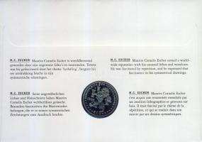 Hollandia 1998. 1Ecu "M.C. Escher" érmés, bélyeges borítékon T:1