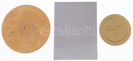 Vegyes: 3db-os szocreál plakett tétel, közte 1975. "A szakma kiváló tanulója országos verseny 1...