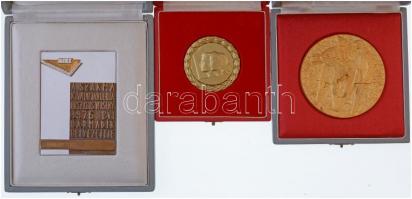 Vegyes: 3db-os szocreál plakett tétel, közte 1975. "A szakma kiváló tanulója országos verseny 1...