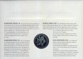 Hollandia 1996. 1Ecu "Olimpiai játékok" érmés, bélyeges borítékon T:1