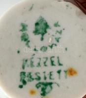 Balatoni emléktárgyak, 3 db: Hollóházi mini porcelán váza, m: 5 cm + porcelán kisfiú vitorlással, m:...