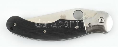 Spyderco N690Co nagyméretű egykezes bicska, jó állapotban, h: 21 cm