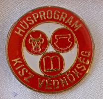 Vegyes 4db-os KISZ plakett tétel, benne "KISZ Védnökség / Húsprogram KISZ Védnökségében végzett...