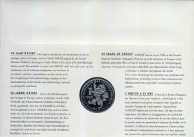 Hollandia 1996. 1Ecu "50 éves az UNICEF" érmés, bélyeges borítékon T:1