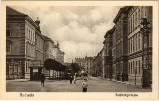 Ceské Budejovice, Budweis; Radetzkystrasse, Klösterle Sauerbrunn, Kysibelka / street, tram, kiosk shop