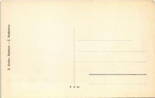 Ceské Budejovice, Budweis; Radetzkystrasse, Klösterle Sauerbrunn, Kysibelka / street, tram, kiosk sh...