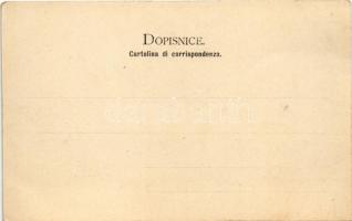 Ckyne (Sumava), Nádrazi, Zámek / railway station, castle. Art Nouveau, floral