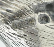 Ezüst (Ag) kutya figura, jelzett, nettó: 29,3 g, m: 3,5 cm