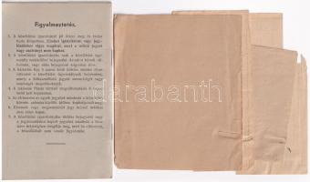 Pápa ~1945. 4db-os élelmiszerjegy és közellátási szelvényív-tétel, közte 1db teljesen ép + 1944. &qu...