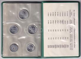 1977. 2f-10Ft (9klf) forgalmi sor, "Magyar Népköztársaság - forgalmi érméi" feliratú méreg...