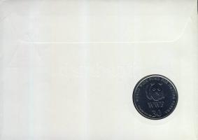 1986. "30 éves a WWF-Mocsári antilop" ffém emlékérem érmés borítékon botswana-i bélyeggel ...