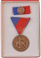 ~1960-1970. "Munkásőr" Br kitüntetés, mellszalagon, miniatűrrel szalagsávon, eredeti díszt...