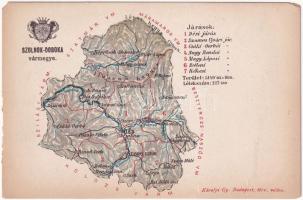 Szolnok-Doboka vármegye térképe. Kiadja Károlyi Gy. / Map of Comitatul Solnoc-Dabaca county (EM)