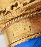 Ezüst (Ag) 1986 Aranyozott ezüst miniszteri dísztőr kovácsolt acél kétélű pengével, tenyésztett gyön...