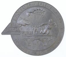 1979. II. Bakony Kupa ejtőernyős verseny fém emlékérem (103-120mm) T:2,2-