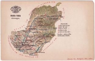 Maros-Torda vármegye térképe. Kiadja Károlyi Gy. / Map of Maros-Turda county (r)