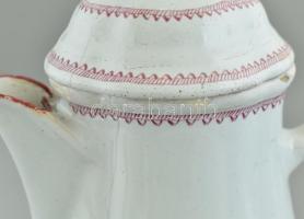 Holics, XVIII. század második fele, festett, ónmázas fajansz, sérülések, kopások, hajszálrepedések, ...