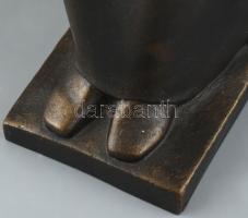 Palotai Gyula (1911-1977): Anya gyermekeivel. Bronzírozott szobor, jelzett, Képcsarnok hiányos zsűri...