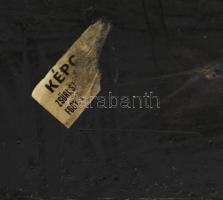 Palotai Gyula (1911-1977): Anya gyermekeivel. Bronzírozott szobor, jelzett, Képcsarnok hiányos zsűri...