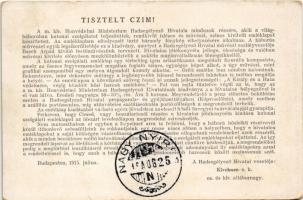 1914-1915 A király és a haza védelmére, végigküzdött hősi harcok emlékére. Szecessziós katonai propa...