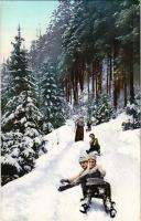 Téli sport, szánkózók / winter sport, sledding. Wintersport-Verlag K.K. i. L. Steiermark
