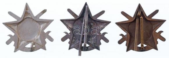 ~1970. "Katonai Haditorna (KHT)" zománcozott Br jelvény (3xklf, egyiken fordítva felragasz...