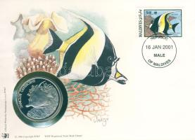 1986. "30 éves a WWF-Szarvashal" ffém emlékérem érmés borítékon maldív bélyeggel + bélyegzővel T:PP
