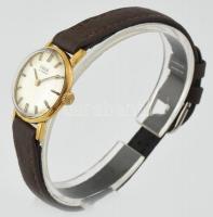 Doxa kézi felhúzós karóra, új bőr szíjjal, szép működő állapotban d: 21 mm