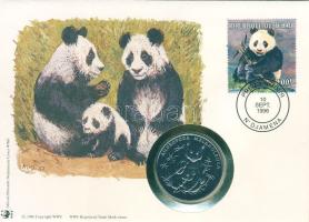 1986. "30 éves a WWF-Panda" ffém emlékérem érmés borítékon csádi bélyeggel + bélyegzővel T:BU