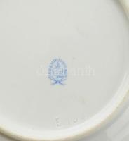 5 db herendi virágmintás süteményes tányér, jelzett, kopott. d: 16 cm