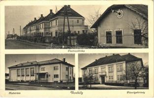 1940 Verebély, Vráble; Tisztviselőtelep, Főszolgabírói hivatal, Széchenyi kultúrház / officers colony, court, community center (EK)