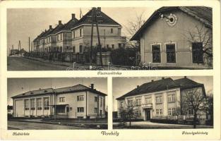 1940 Verebély, Vráble; Tisztviselőtelep, Főszolgabírói hivatal, Széchenyi kultúrház / officers' colony, court, community center (EK)