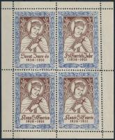 1931 Szent Imre év levélzáró kisív / label mini sheet