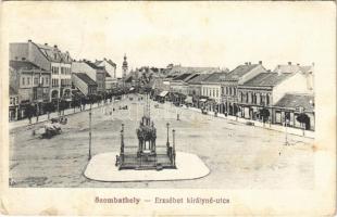 1918 Szombathely, Erzsébet királyné utca, piac, Wirth J. üzlete (fl)